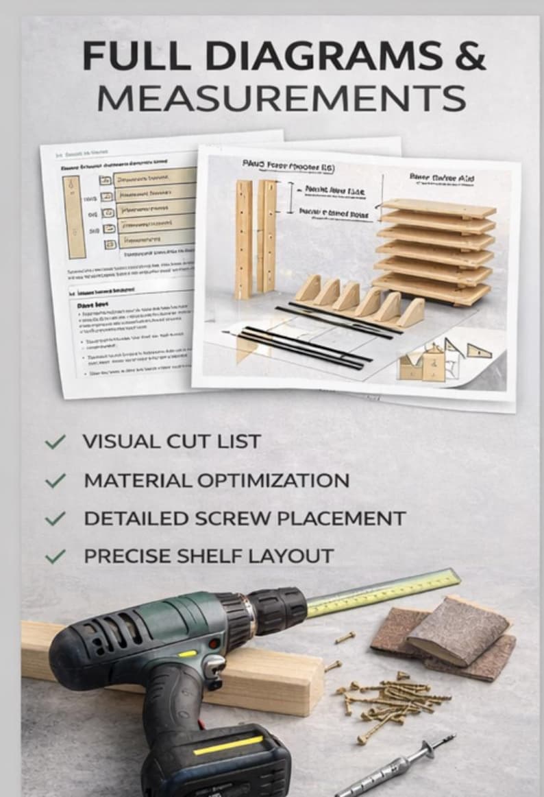 Modern Wall Shoe Rack – DIY Woodworking Plan (PDF Download) - Etsy
