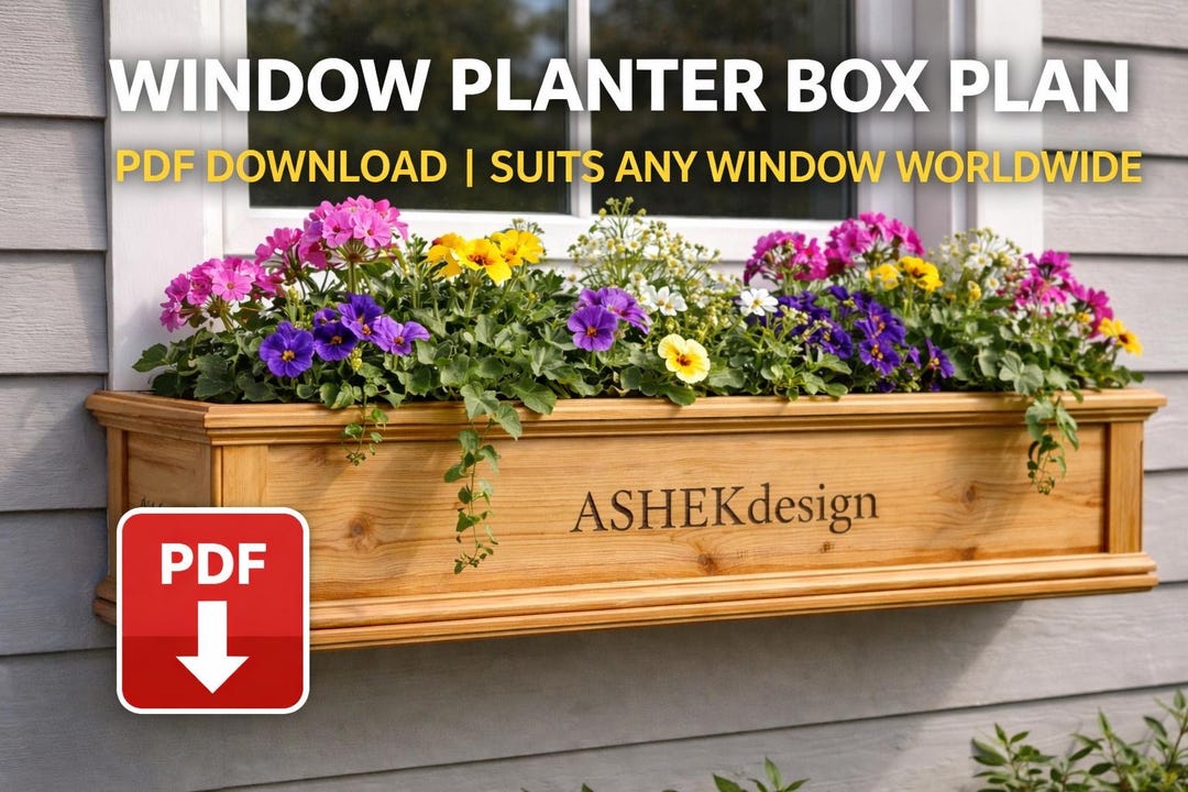 Window Planer DIY Window Planter Box Plans PDF - Etsy