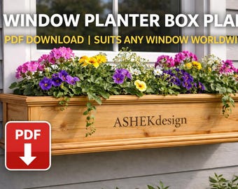 Planos de jardineras para ventana DIY en PDF