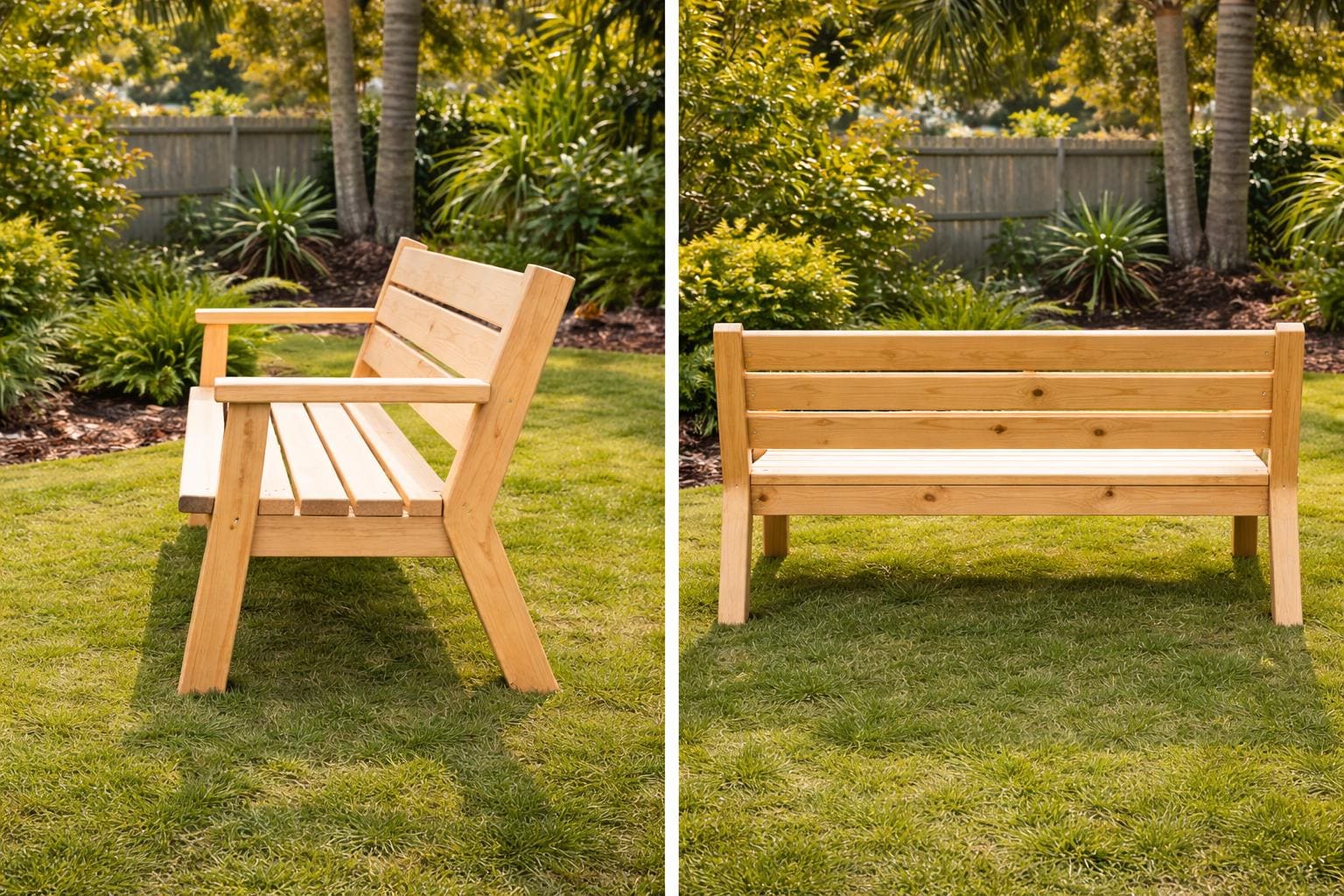 Bench Seat With Back and Arms Woodworking Plans | DIY PDF (digital ...