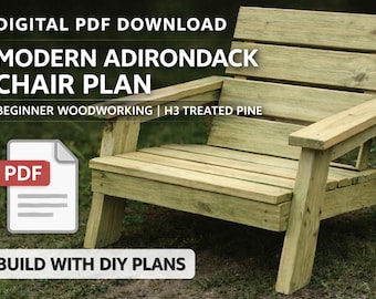 Silla Adirondack: Plan de carpintería para hacer tú mismo