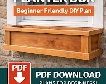 Window Planter Box DIY Plans | Woodworking PDF | Beginner Friendly Flower Box Build