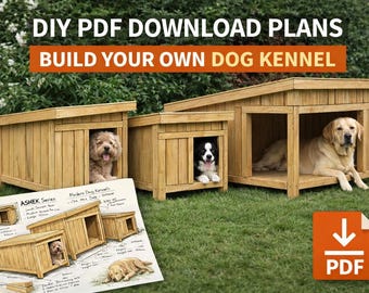 Plans de niche pour chien moderne ASHEK – DIY PDF à télécharger