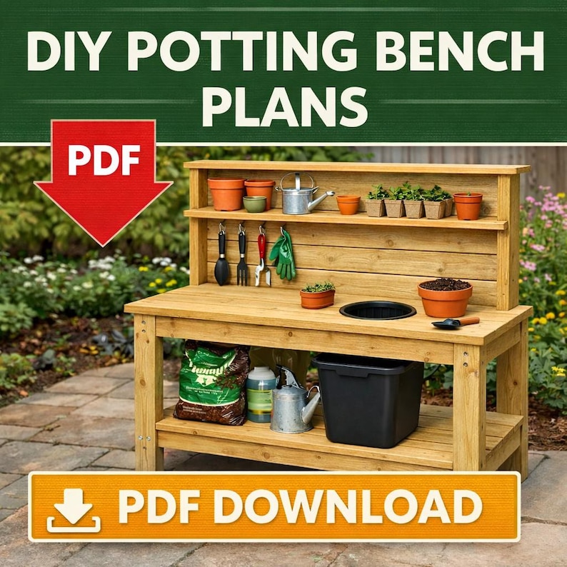 DIY Potting Bench Plans PDF - Etsy