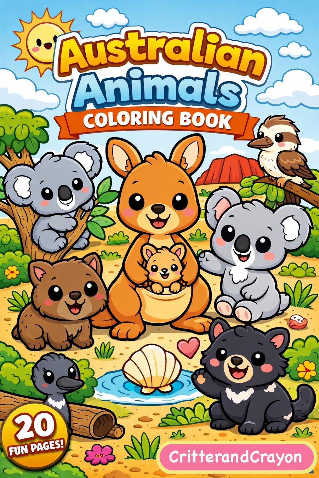 Australian Animal Coloring Book for Kids Ages 3–6 | Printable ...