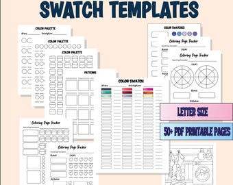Tabla de muestras de lápices de colores para imprimir, libro para colorear y patrones (PDF)