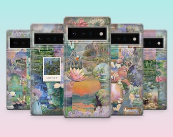 Cover per telefono con stampa Monet, arte impressionista, per Google Pixel 10, 10Pro, 9, 9Pro, 8A, 8, 7A, 6A, Samsung S26, S25Fe, S23, A16, iPhone 17, 16, 16
