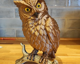 Owl ornament 3D printed.