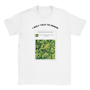 Funny CAPTCHA Forest Grid T-Shirt – Funny Meme Parody Tee
