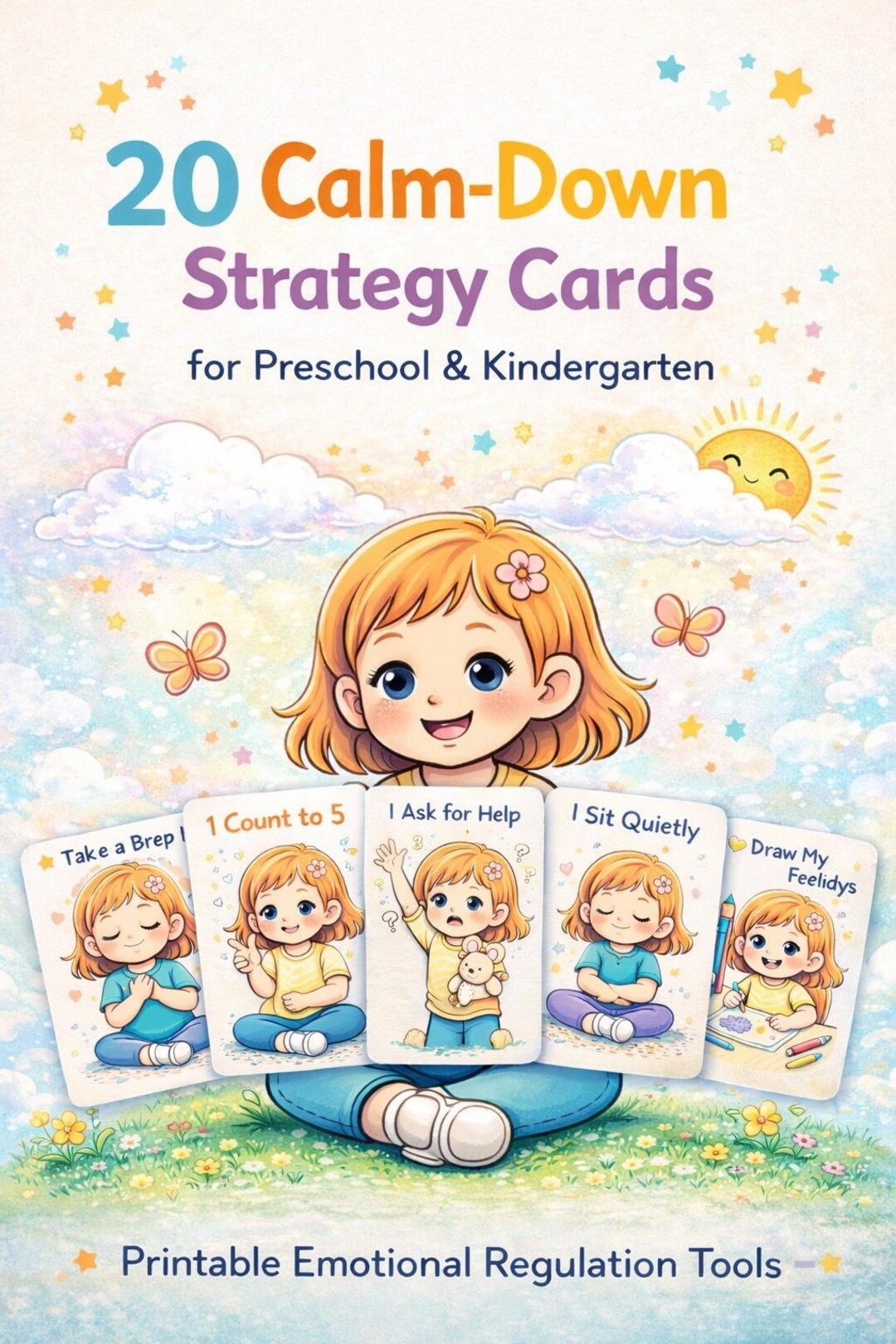 Calm Down Strategy Cards for Kids | Emotional Regulation Tools ...