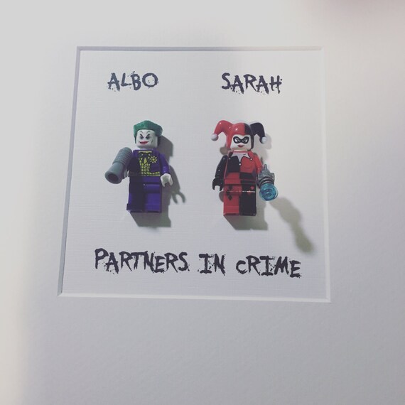The Joker Harley Quinn Lego Gift Minifigure Frame And Wedding Engagement Boyfriend Girlfriend Husband Wif