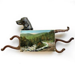 Bird Dog Assemblage Art: Vintage Found Object Sculpture