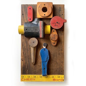 But, Is It Art?, primitive folk art gallery, found object assemblage art by Elizabeth Rosen