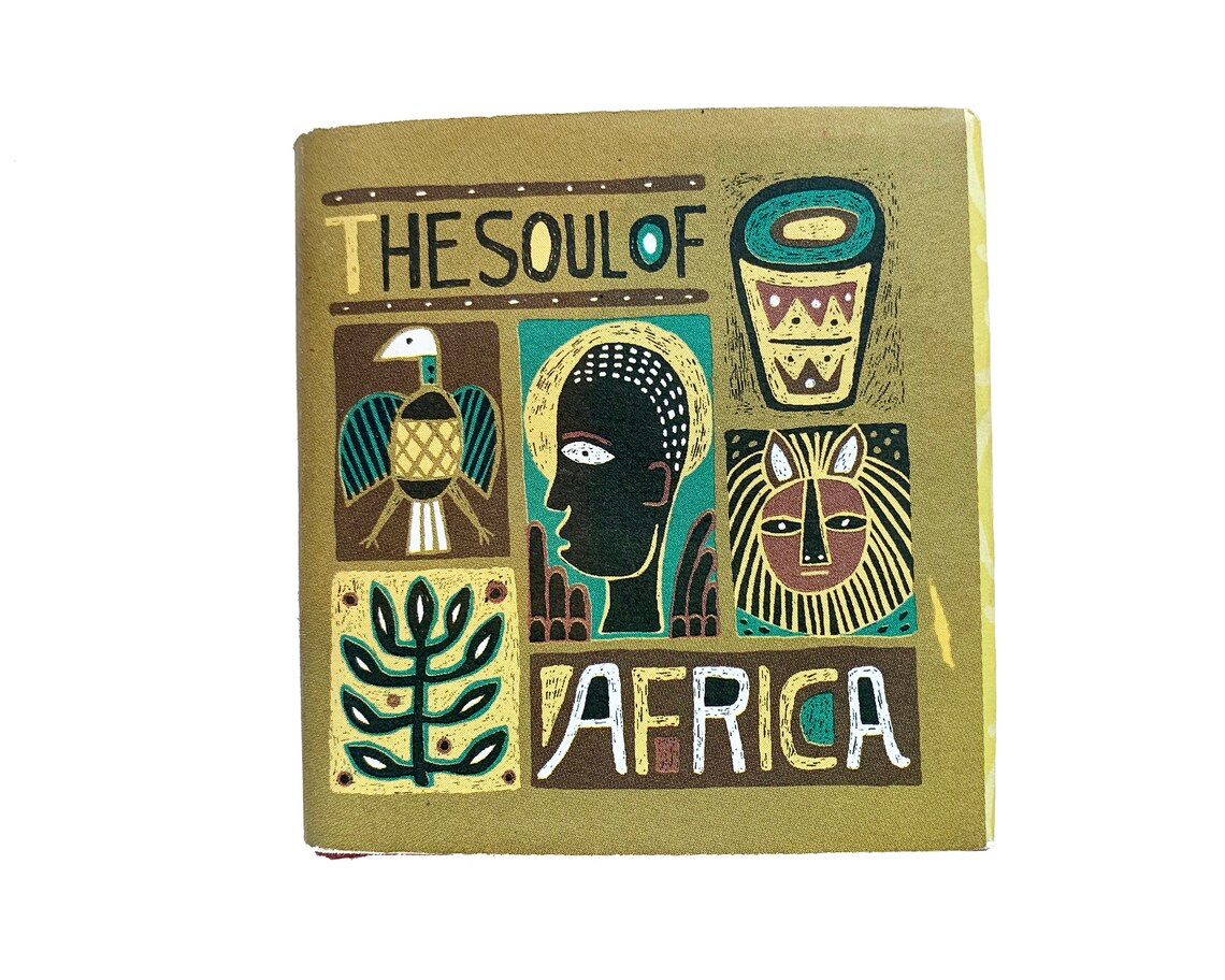 The Soul of Africa, 2.8" SMALL vintage book, illustrated by Elizabeth Rosen, vintage African myths, folktales, sayings and stories, photo 1 of 5
