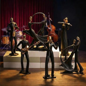 Black jazz band figurines - Etsy 日本