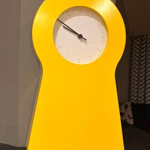 Vintage IKEA PS 1995 Yellow Clock - Thomas Eriksson Design - Wall or Table Clock with Storage - Scandinavian Post-Modern Style