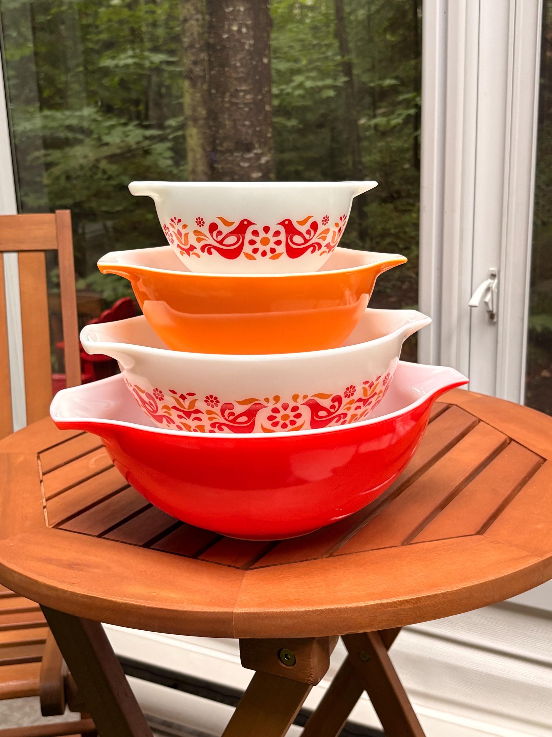 Pyrex Bowls Red Birds - Etsy