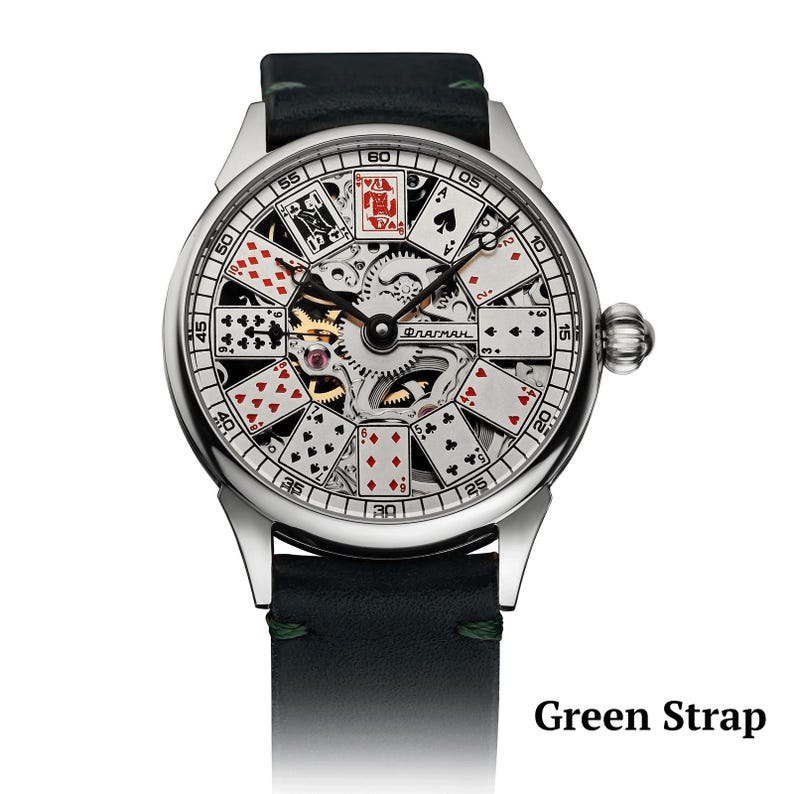 Green strap On a white background