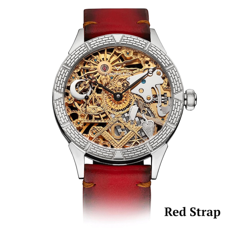 Red strap on Artisan watch