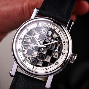 Chess Skeleton Watch on hands