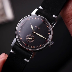 Pilot watch on hand