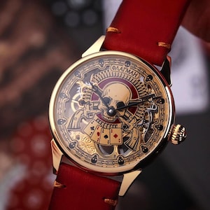Reloj esqueleto Reloj de casino Reloj de póker Reloj exclusivo Reloj mecánico Relojes para hombres Regalo para esposo Regalo para novio