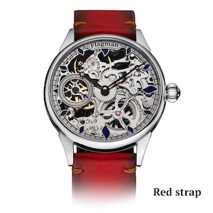 Red strap on White background