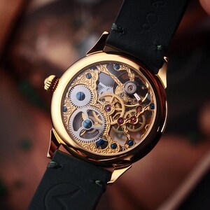 handmade watch back of the watch