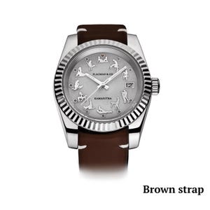 Brown strap On a white background