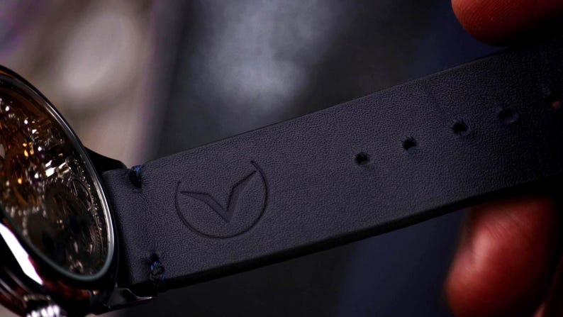 Leather strap with logo Flagman & Co.