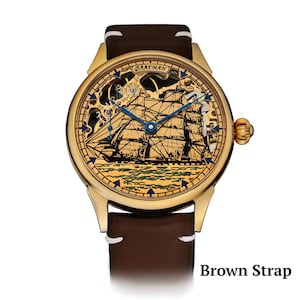Brown strap on White background