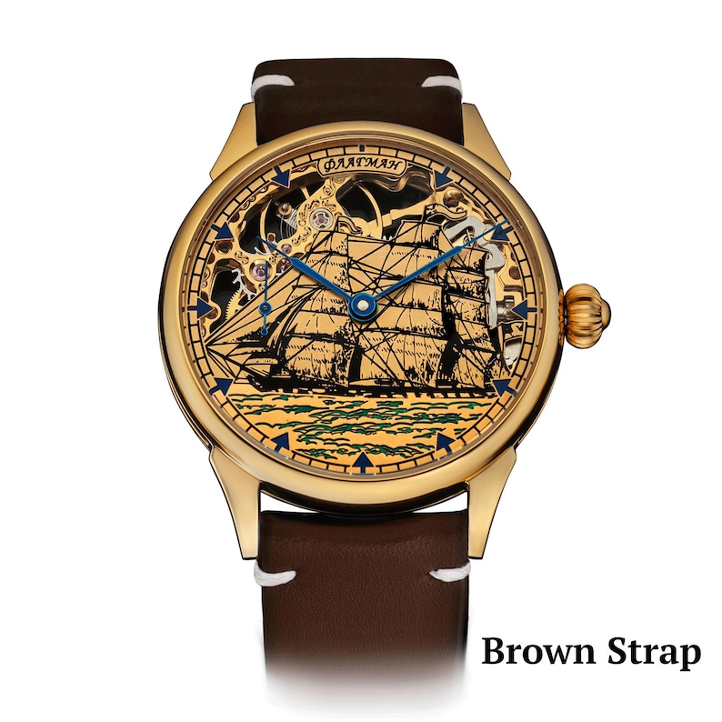 Brown strap on White background