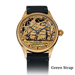 Green strap on White background