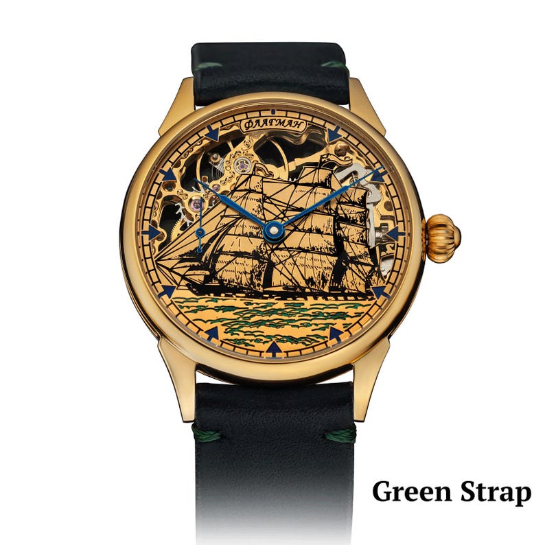 Green strap on White background