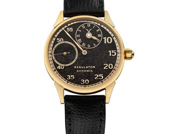 Regulator watch, Bohemia watch, Handmade watch, Mechanical watch, Artisan watch, Engraved watch, Wedding gift, Gift for husband