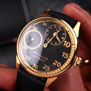 Reloj regulador hecho a mano, reloj artesanal, reloj mecánico, reloj artesanal, reloj mecánico, reloj bohemio, regalo de boda, regalo para el marido