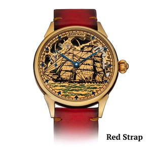 Red strap on White background