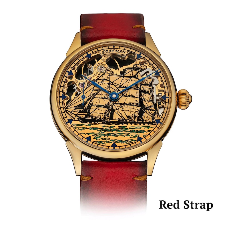 Red strap on White background