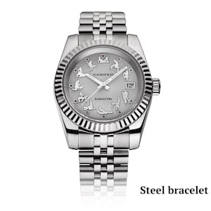 Steel bracelet On a white background
