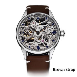 Brown strap on White background