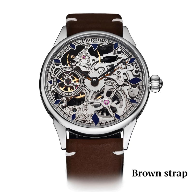 Brown strap on White background