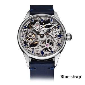 Blue strap on White background