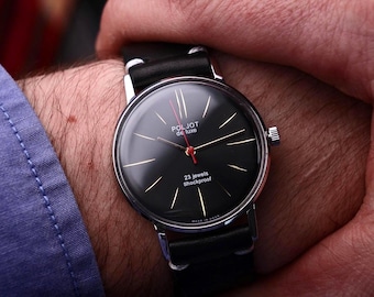 Poljot Ultra-slim watch, Soviet watch, USSR watch, Poljot watch, Mechanical watch, Old watch, Minimalist watch, Valentine day gift
