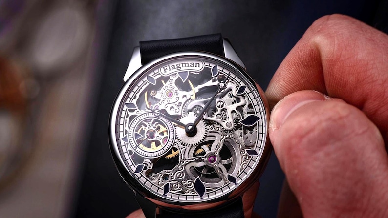 Mechanical watch on hands