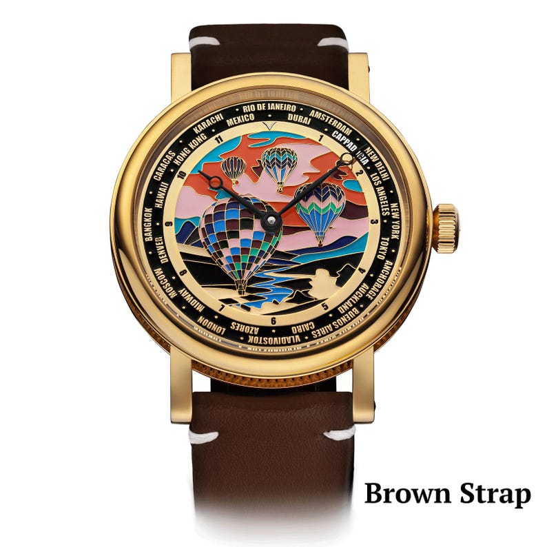 Brown strap on Unisex watch