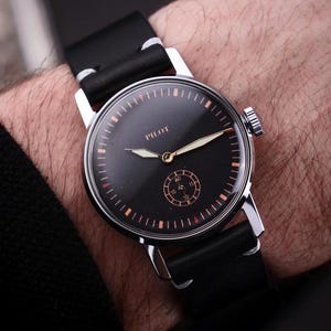 Pilot watch on wrist