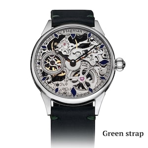 Green strap on White background