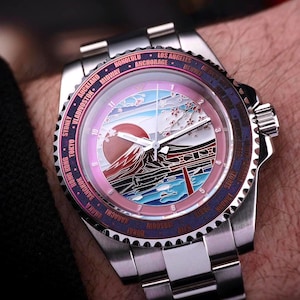 Art Deco watch on wrist