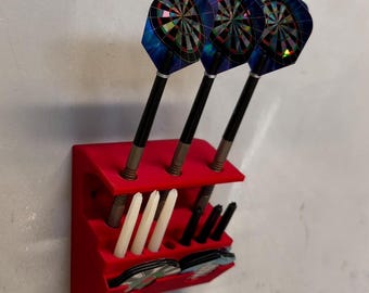 Dart-Organizer – Wandhalterung für Darts, Flights & Schäfte | 3D-gedrucktes Dart-Zubehör