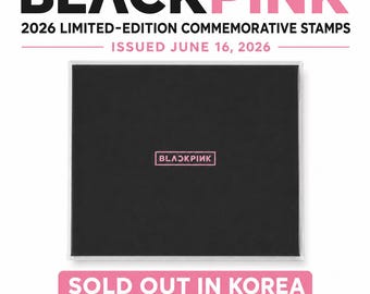 Officieel BLACKPINK herdenkingspostzegelpakket 2026, gelimiteerde oplage van Korea Post, vel met 10 ontwerpen, uitverkocht K-pop verzamelobject